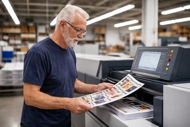 Inspecting the proof sheet in print