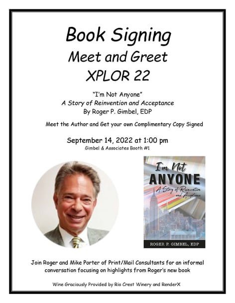 XPLOR22 Gimbel Book Signing Poster Social Media 060722 Version for poster boardV2 Diane