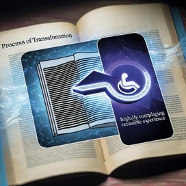The image shows a digital document being transformed into an engaging and compliant reading experience using the Boundless solution-1